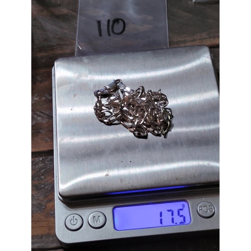 Italian Sterling Silver Figaro Chain Necklace 20" 17.5g 925 Italy Lobster Clasp